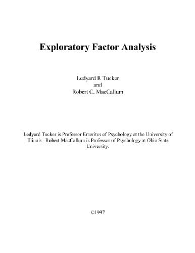 Exploratory factor analysis
