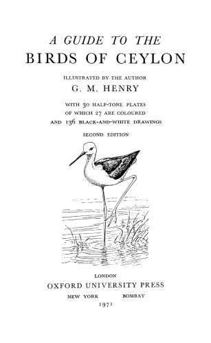 A Guide to the Birds of Ceylon