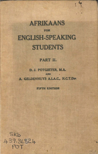 Afrikaans for English-speaking students. Part II