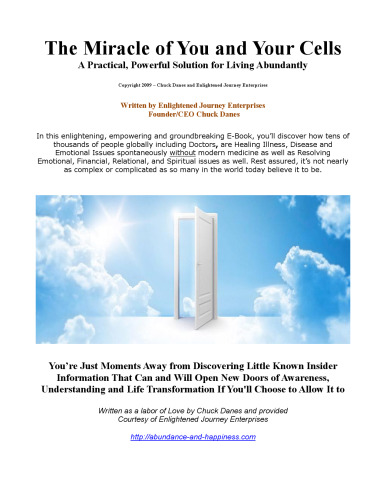 The Miracle of You and Your Cells