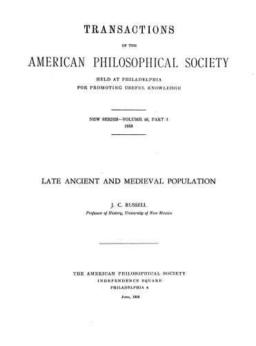 Late ancient and medieval population