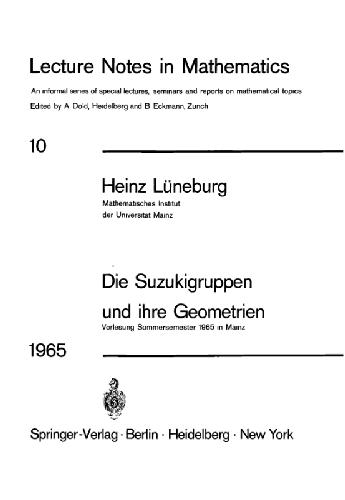 Die Suzukigruppen und ihre Geometrien