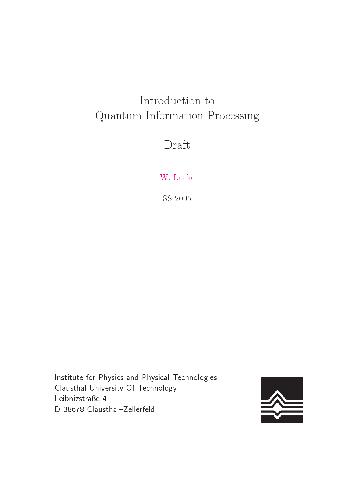 Quantum Information Processing