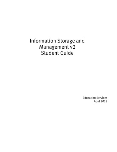Information Storage and Management v2 Student Guide
