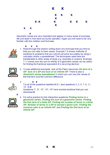 MEI C2 Study Resources Core2 Sequences And Series 3