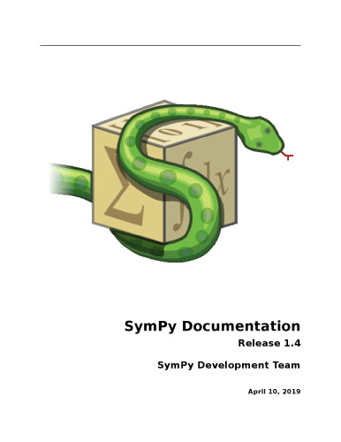 SymPy Documentation (Release 1.4)
