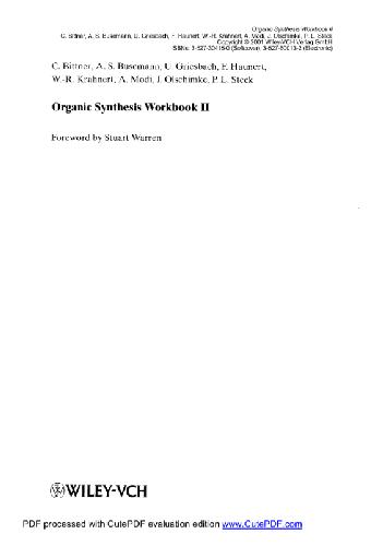 Organic Synthesis Workbook II