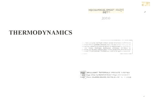 ESE(Mechanical Engineering): Engineering Thermodynamics