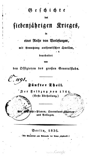 Der Feldzug von 1761