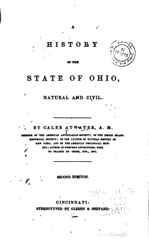 A History of the State of Ohio, natural and civil