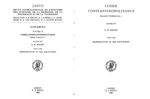 Codex constantinopolitanus Palatii veteris no. 1
