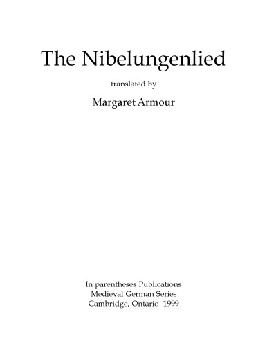 The Nibelungenlied, translated by Margaret Armour