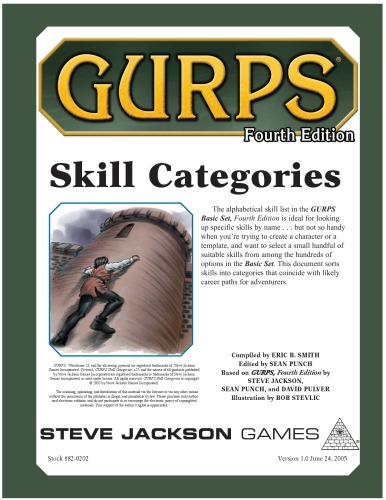 GURPS 4th edition. Skill Categories