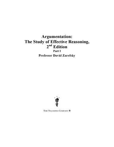 Argumentation - the study of effective reasoning