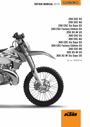 KTM 250-300 EXC XC-W Repair Manual 2015