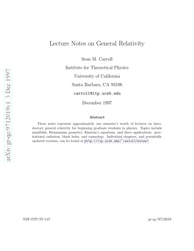 Lecture notes on general relativity