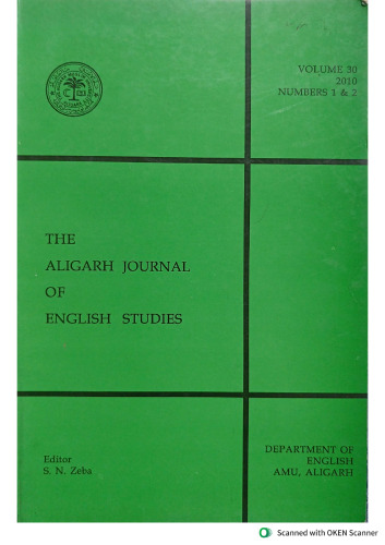 The Aligarh Journal of English Studies