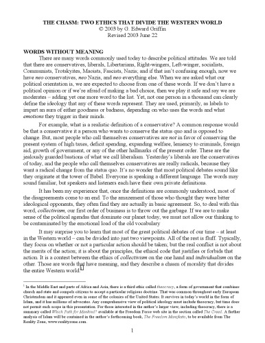The Chasm - Collectivism vs Individualism
