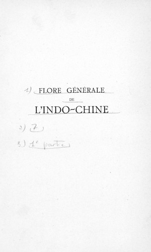 Flore générale de l'Indo-Chine. Tome septième. Première partie, Eriocaulonacées à Graminées