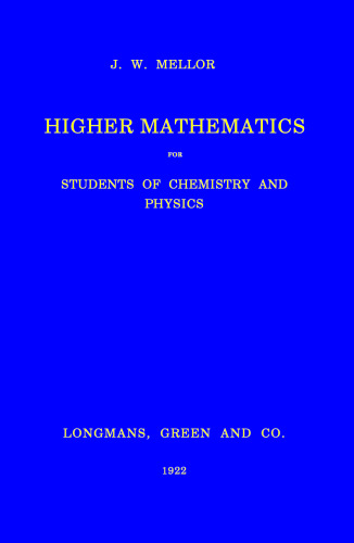 Higher Mathematics for Students of Chemistry and Physics