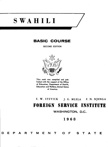 Swahili : basic course