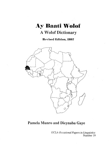 Ay Baati Wolof: A Wolof Dictionary