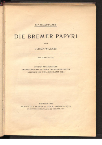 De Bremer Papyri