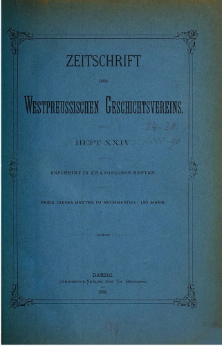 Zeitschrift des Westpreußischen Geschichtsvereins