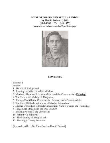 Muslim Politics In Secular India