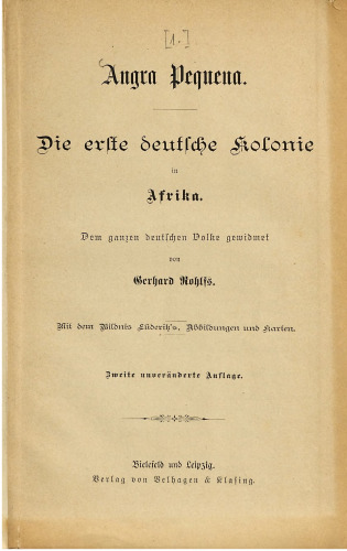 Angra Pequena. Die erste deutsche Kolonie in Afrika