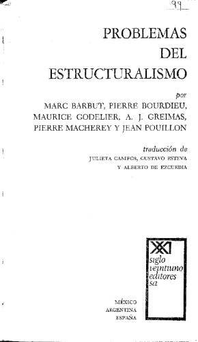 Problemas del estructuralismo
