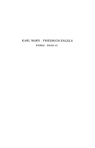 Marx-Engels-Werke (MEW) - Band 43 (Okonomische Manuskript 1861-1863 - Teil I)