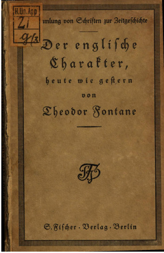 Der englische Charakter, heute wie gestern