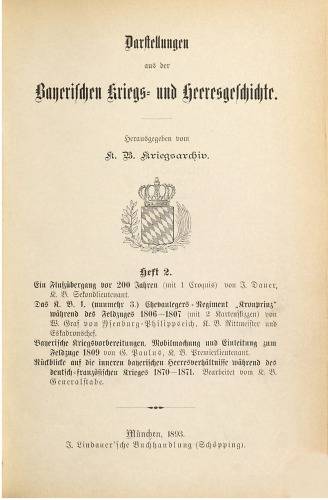Darstellungen aus der bayerischen Kriegs- und Heeresgeschichte