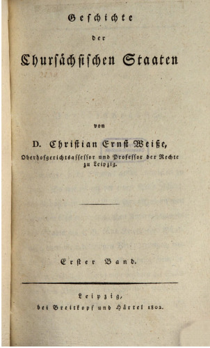 Geschichte der Chursächsischen Staaten