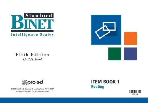 Stanford Binet V (SB-V) Item Book 1