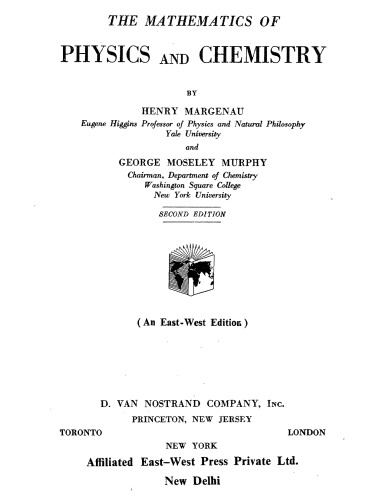 The mathematics of physics and chemistry