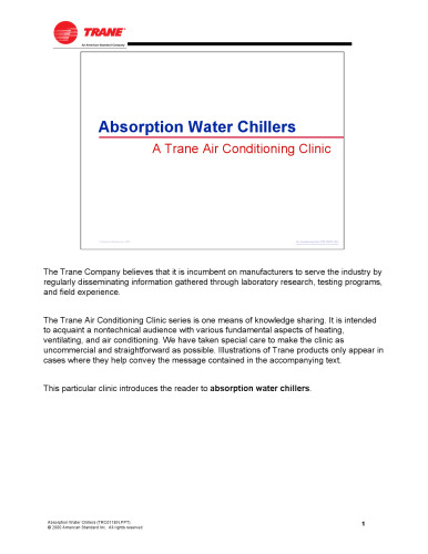 Absorption Water Chillers