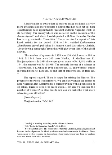 The Complete Works of Mahatma Gandhi Volume 83