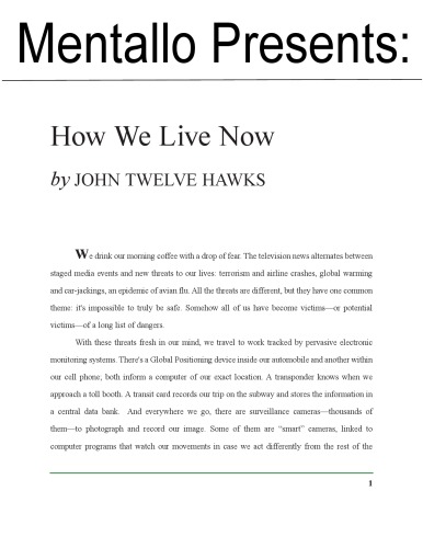 How We Live Now