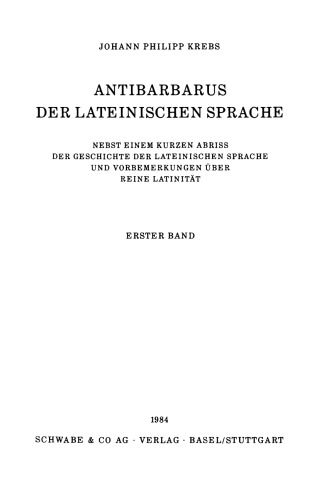 Antibarbarus der lateinischen Sprache