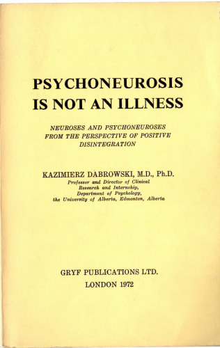 Psychoneurosis is Not an Illness