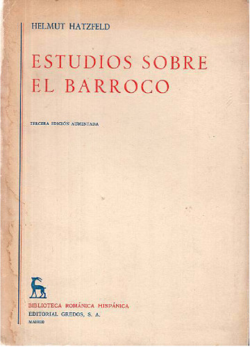 Estudios sobre el Barroco