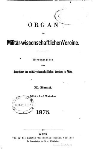 Organ des militär-wissenschaftlichen Vereins