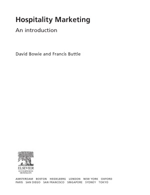 Hospitality Marketing An Introduction