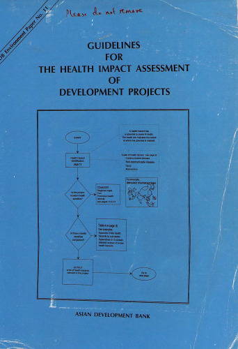 Guidelines for the health impact assessment of development projects