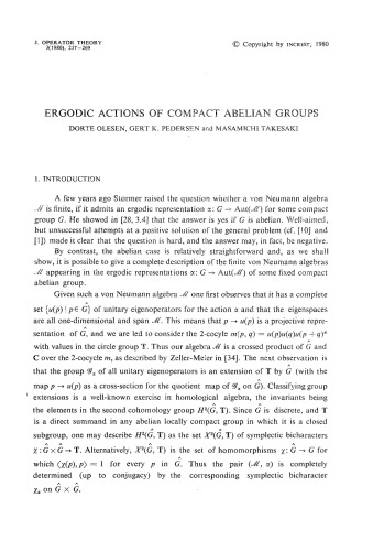 ERGODIC ACTIONS OF COMPACT ABELIAN GROUPS