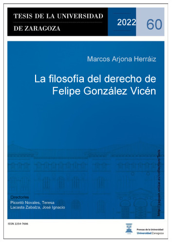 La filosofía del derecho de Felipe González Vicén (Tesis Doctoral)