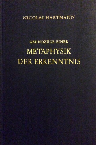 Grundzüge einer Metaphysik der Erkenntnis