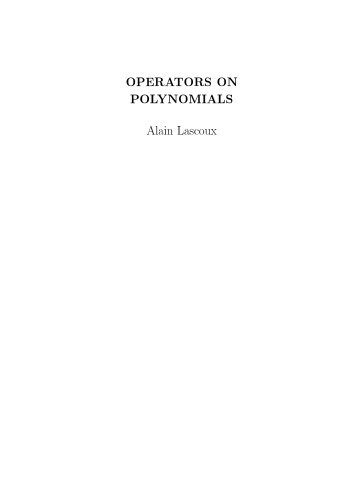 Operators on polynomials